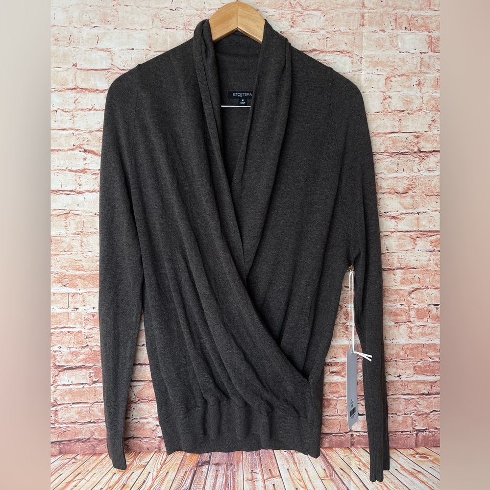 Etcetera Women's Truffle Brown Cardigan Sweater